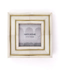 Carved Bone Brass Inlay Picture Frame