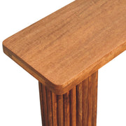 Fluted Column Solid Wood Bench