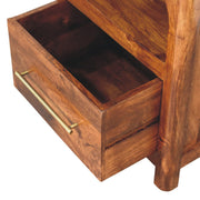 Arched Mango Wood Nightstand