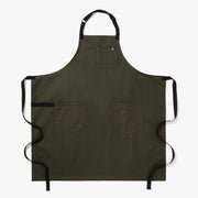 Olive Canvas Full-Coverage Apron