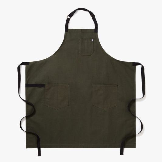 Olive Canvas Full-Coverage Apron