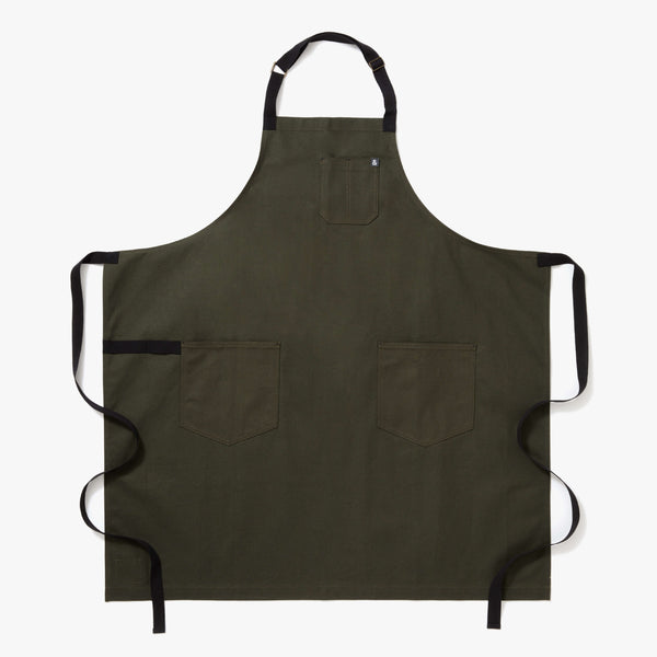 Olive Canvas Full-Coverage Apron