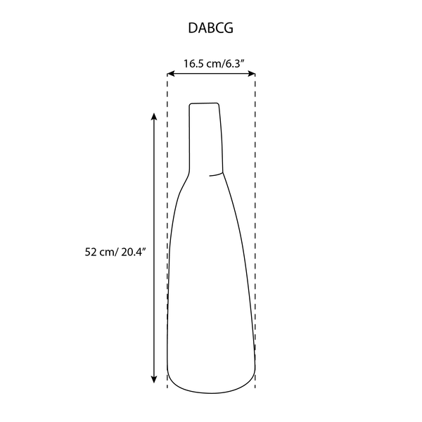 Matte Stoneware Bottle-Form Vase