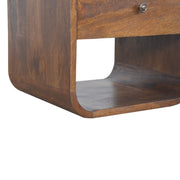 Curved Edge Mango Wood Nightstand