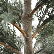Flocked Artificial Cedar Tree, 4 ft