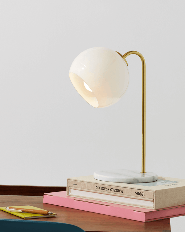 Globe Shade Brass Table Lamp