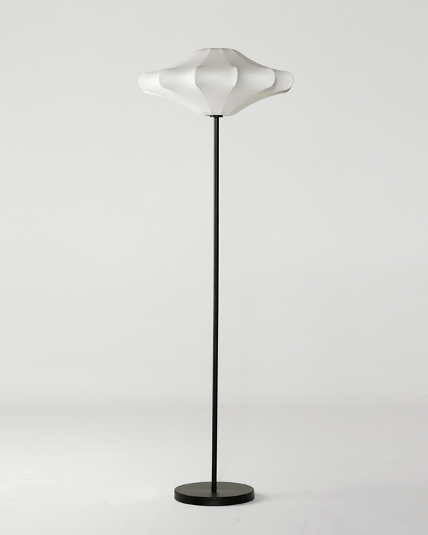 Sculptural Resin Shade Floor Lamp