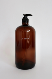 Amber Glass Pump Dispenser