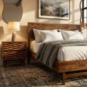 Relief-Carved Wood Platform Bed Frame — additional product view 15