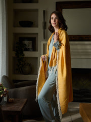 Bamboo Blend Herringbone Tassel Throw