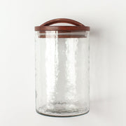 Recycled Glass Canister Wood Lid