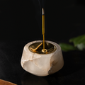 Stone and Brass Incense Holder