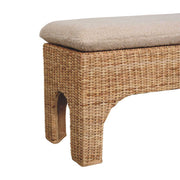 Handwoven Rattan Cushioned Bench