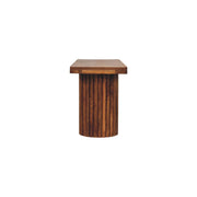 Fluted Column Solid Wood Bench