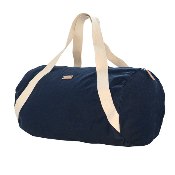 Navy Cotton Canvas Duffle Bag