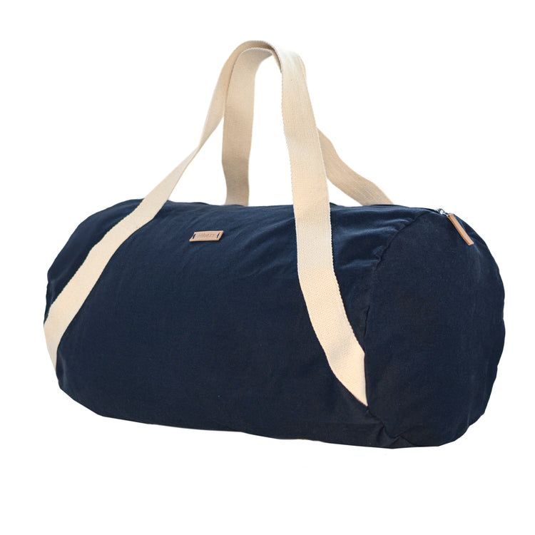 Navy Cotton Canvas Duffle Bag