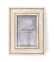 Carved Bone Brass Inlay Picture Frame