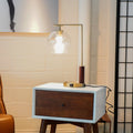 Gold Glass Globe Desk Lamp