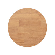 Fluted Pillar Round Wood Side Table