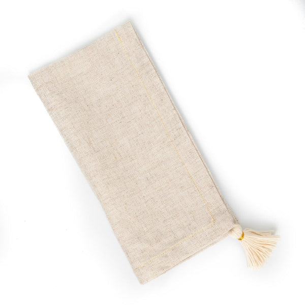 Tassel Linen-Blend Napkin Set