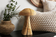 Hand-Carved Eucalyptus Mushroom Sculpture