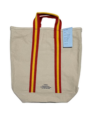 Recycled Canvas Striped Belt-Handle Tote