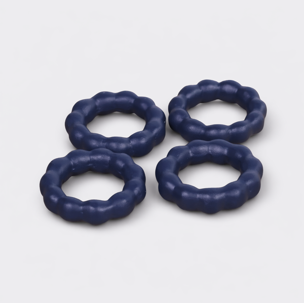 Beaded Terracotta Napkin Ring Set