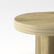 Oval Fluted Natural Wood Coffee Table