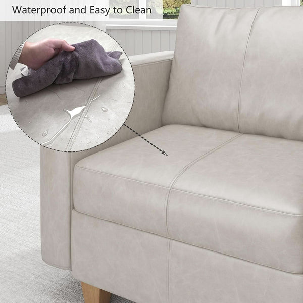 Faux Leather Modular Sectional Sofa