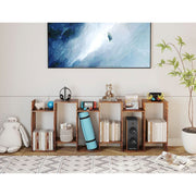 S-Curve Wood-Grain Bookcase Six Tier – book case (view 6) | Roost & Roam