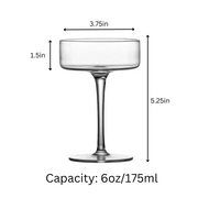 Clear Cocktail Martini Coupe Glass