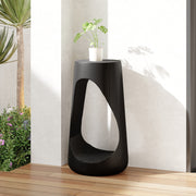 Arch-Cut MGO Pedestal Side Table — alternate view or variant option