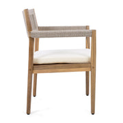 Acacia Wood Rope-Weave Outdoor Dining Set