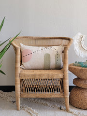 Punch-Needle Eco-Cotton Throw Pillow