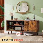 Mid-Century Wood-Grain TV Stand