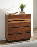 Smokey Walnut Four-Drawer Bedroom Chest