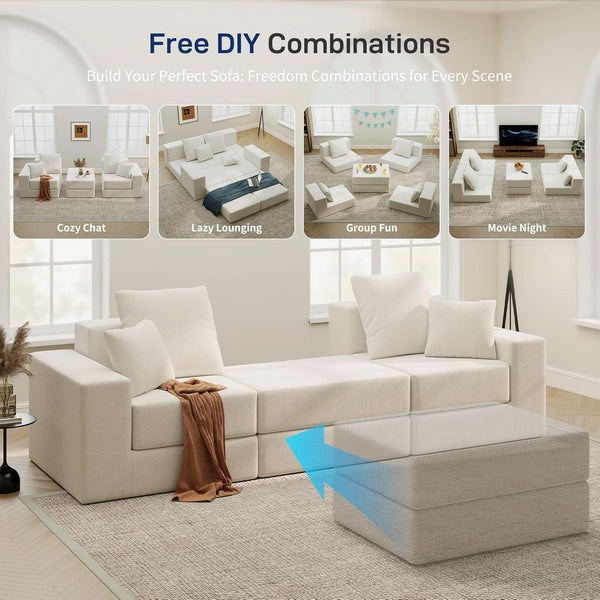 Modular Fabric Sectional Sofa