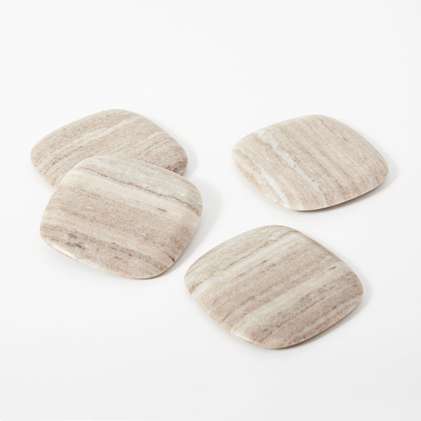 Variegated Marble Coaster Set