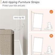 Linen-Texture Two-Door Storage Sideboard (view 7) | Roost & Roam