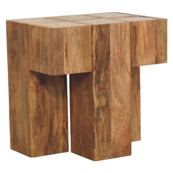 Mango Wood Block Side Table
