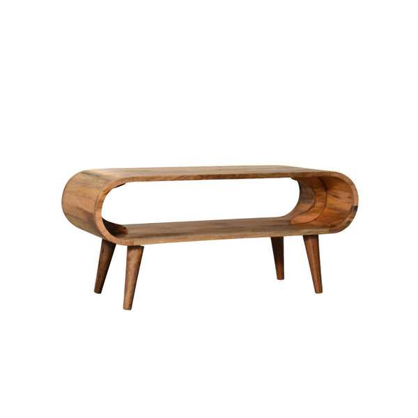 Rounded Mango Wood Coffee Table