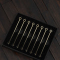 Gold-Finish Steel Cocktail Picks Set