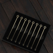 Gold-Finish Steel Cocktail Picks Set
