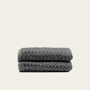 Waffle-Weave Cotton Bath Towel Set