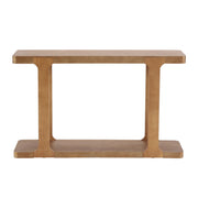 Walnut Finish Console Table with Bottom Shelf, 50 in