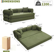 Corduroy Convertible Sleeper Sofa Bed