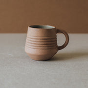 Ridged Local Clay Ceramic Mug