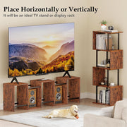 S-Curve Wood-Grain Six-Tier Bookshelf – book case (view 4) | Roost & Roam