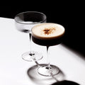 Ribbed Clear Coupe Cocktail Glass