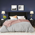 Wingback Velvet Queen Bed Frame